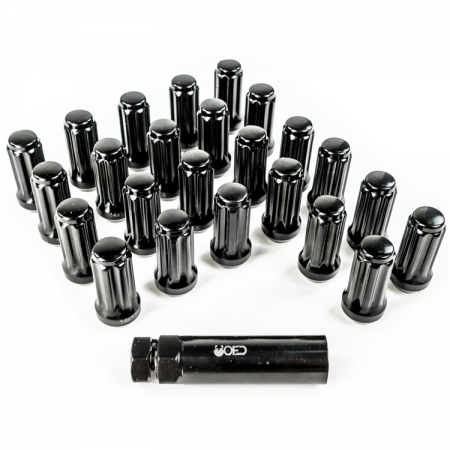 Kit dadi ruota lunghi con chiave di sicurezza OFD per Jeep Wrangler JL, JLU e Gladiator JT dal 2019 in poi