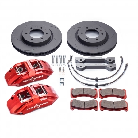 Kit completo freni anteriori Powerbrake X-Line 4x4 Stage 1 per Jeep Wrangler JL e Gladiator JT