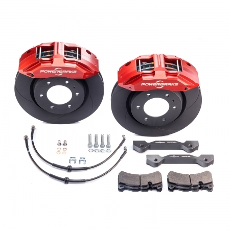 Kit completo freni anteriori Powerbrake X-Line 4x4 Stage 1 per Jeep Wrangler JL e Gladiator JT