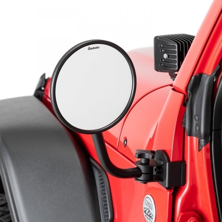 Specchietti Quick Release Quadratec rotondi per Jeep Wrangler JL e GLadiator JT