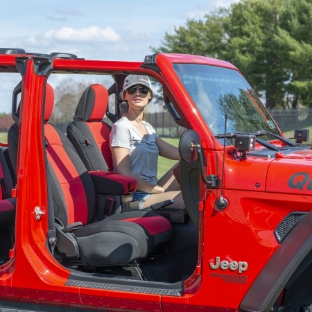 Specchietti Quick Release Quadratec rotondi per Jeep Wrangler JL e GLadiator JT