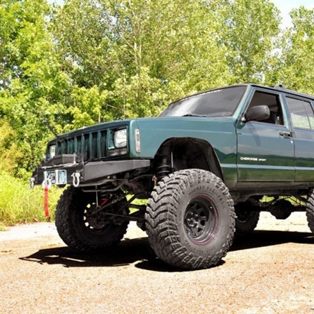Paraurti anteriore Rough Country con piastra per verricello per Jeep Cherokee XJ