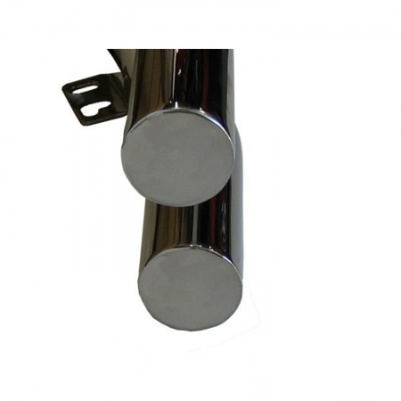 Paraurti anteriore in inox Rugged Ridge Double Tube per Jeep CJ e Wrangler YJ e TJ dal 1976 al 2006