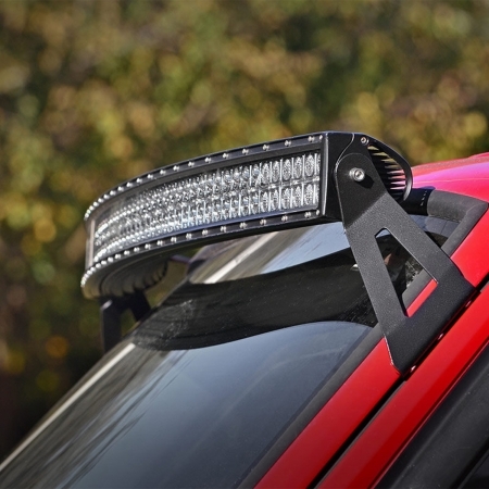 Supporti per barra a led curva da parabrezza Rough Country per Jeep Cherokee XJ dal 1984 al 2001