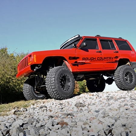 Supporti per barra a led curva da parabrezza Rough Country per Jeep Cherokee XJ dal 1984 al 2001