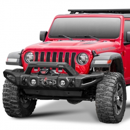 Paraurti anteriore Rival modulare in acciaio per Jeep Wrangler JK, JL e Gladiator JT