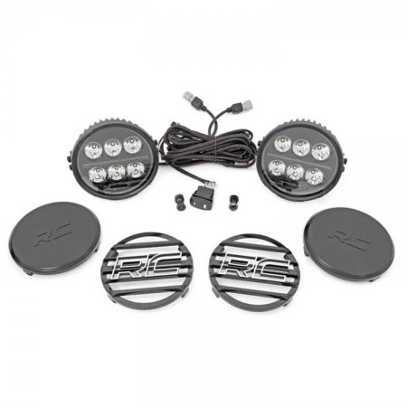 Fari LED supplementari Rough Country 6,5 con luce di posizione bianca/ambra