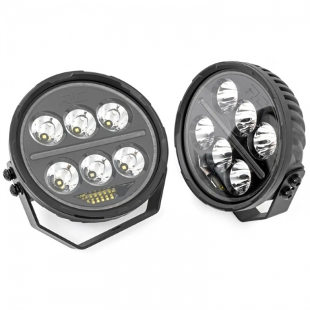 Fari LED supplementari Rough Country 6,5 con luce di posizione bianca/ambra