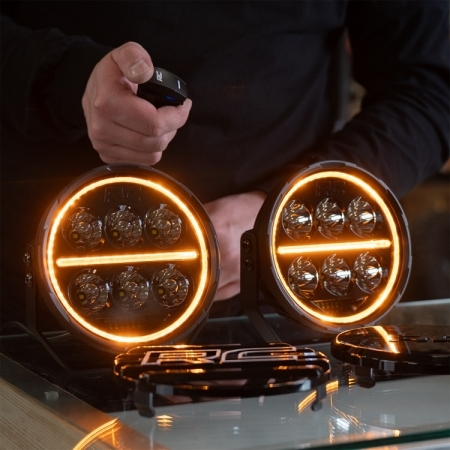 Fari LED supplementari Rough Country 6,5 con luce di posizione bianca/ambra