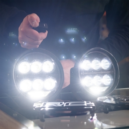 Fari LED supplementari Rough Country 6,5 con luce di posizione bianca/ambra