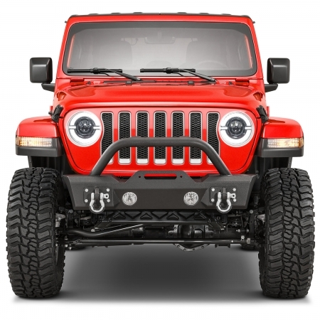 Fanali anteriori TacTik 9 con Halo DLR per Jeep Wrangler JL e Gladiator JT