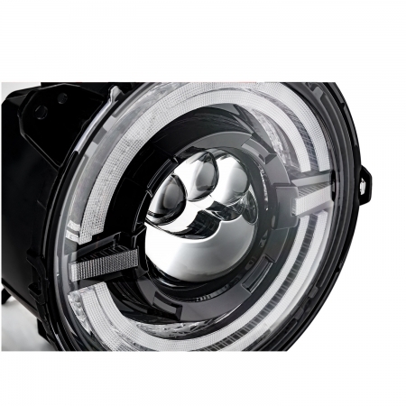 Fanali anteriori TacTik 9 con Halo DLR per Jeep Wrangler JL e Gladiator JT