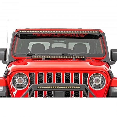 Fari anteriori rough Country LED per Jeep Wrangler JL e Gladiator JT