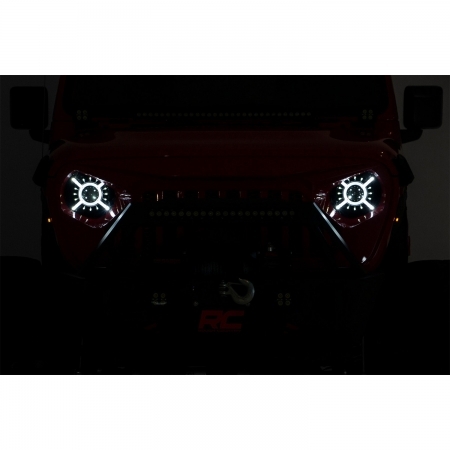 Fari anteriori rough Country LED per Jeep Wrangler JL e Gladiator JT