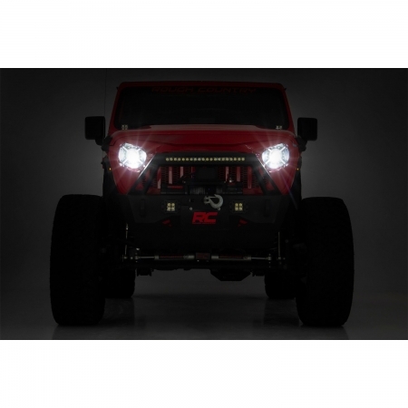 Fari anteriori rough Country LED per Jeep Wrangler JL e Gladiator JT