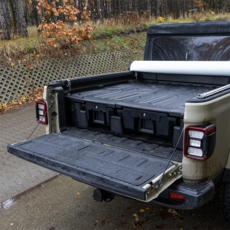 Sistema di cassetti e vani porta oggetti OFD per cassone Jeep Gladiator JT