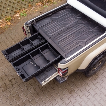 Sistema di cassetti e vani porta oggetti OFD per cassone Jeep Gladiator JT