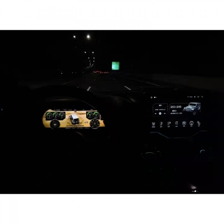 Carobotor Dashboard Kit - Pro dashboard +K1 radio +Batman camera + 4 Turbo AC Vents LED ) per Jeep Wrangler JK 