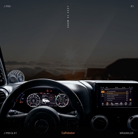 Carobotor Dashboard Kit - Pro dashboard +K1 radio +Batman camera + 4 Turbo AC Vents LED ) per Jeep Wrangler JK 