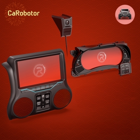 Carobotor Dashboard Kit ( J Pro dashboard +K1 radio +Batman camera ) per Jeep Wrangler JK