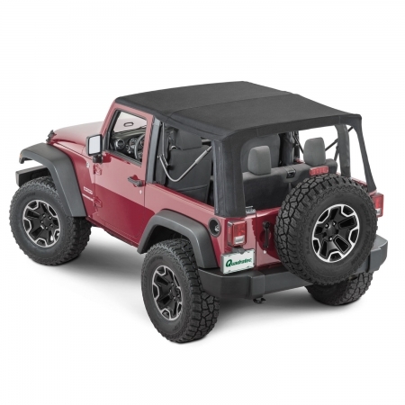 QuadraTop Soft Top in Black Twill per Jeep Wrangler JK 2 porte