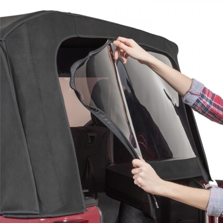 QuadraTop Soft Top in Black Twill per Jeep Wrangler JK 2 porte