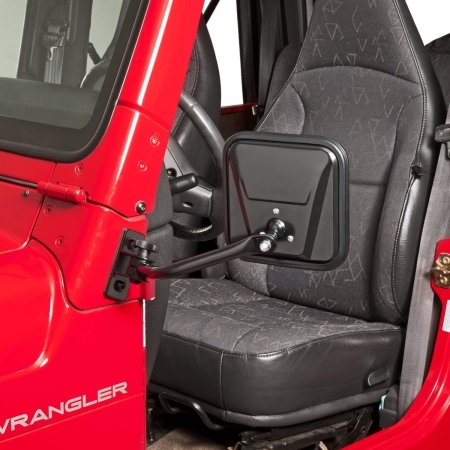 Specchietti Quick Release Quadratec quadrati per Jeep Wrangler TJ e JK