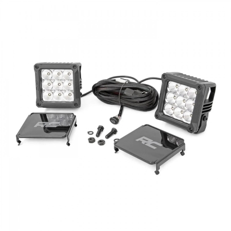 Faretti LED Rough Country 4 Chrome Series