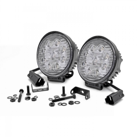 Faretti LED Rough Country 4 rotondi Chrome Series
