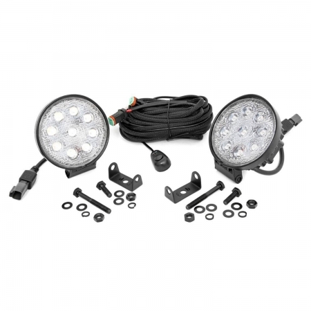 Faretti LED Rough Country 4 rotondi Chrome Series