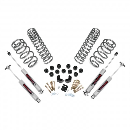 Kit Rialzo Rough Country 3.75 con ammortizzatori N3 per Jeep Wrangler TJ dal 1997 al 2006