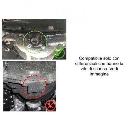 Piastra protezione differenziale anteriore Dana 44 Rancho per Jeep Wrangler JL e Gladiator JT Rubicon dal 2019 in poi