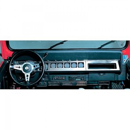 Cover per cruscotto Crown in inox per Jeep Wrangler YJ dal 1987 al 1995