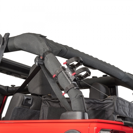 Supporto estintore Rugged Ridge Elite per tutti i modelli di Jeep Wrangler e CJ con roll bar dal 76 in poi