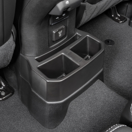 Porta bicchieri Tactik per console posteriore per Jeep Wrangler JL e JLU con interni in pelle dal 2019 in poi