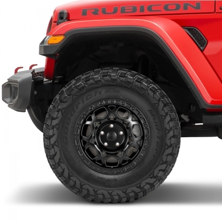 Cerchio Lynx Hangfire 17x8.5 &ndash; Satin Black per Jeep Wrangler & Gladiator dal 2007 in poi