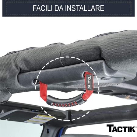 Maniglie di Sostegno TACTIK 3-in-1 per Jeep Wrangler JK 07-18