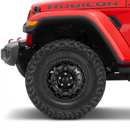 Cerchio Lynx Hangfire 17x8.5 Satin Black per Jeep Wrangler JK, JL, Gladiator JT dal 2007 in poi