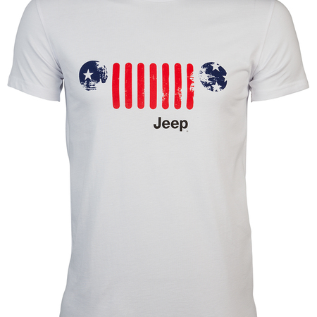 T-SHIRT  US Flag Grille Colore Optical White