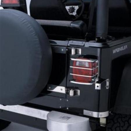 Griglie fari posteriori cromate Jeep CJ e Wrangler YJ, TJ