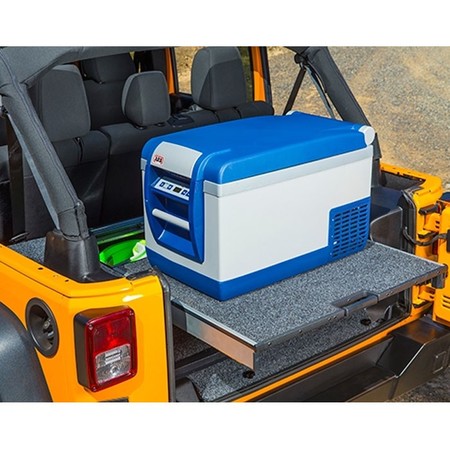 Cassetto con piano scorrevole per baule Jeep Wrangler JKU 4 porte e JLU 4 porte