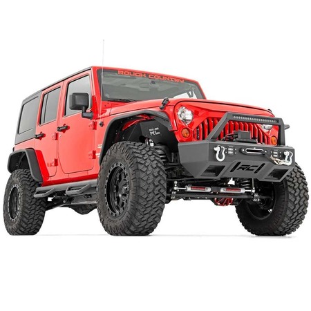 Assetto +4 long arm Rough Country completo per Jeep Wrangler JK 4p