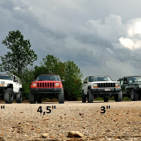 Assetto +4.5" Pro Rough Country per Jeep Cherokee XJ - Immagine 1