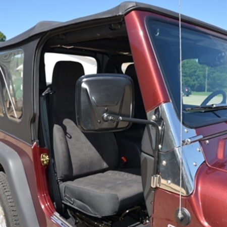 Specchietti retrovisori Kentrol Outback neri per Jeep CJ, YJ, TJ, JK, JL e JT al 1976 in poi