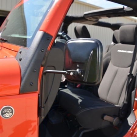 Specchietti retrovisori Kentrol Outback neri per Jeep CJ, YJ, TJ, JK, JL e JT al 1976 in poi