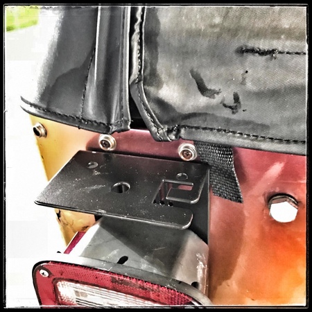 Porta targa quadrata laterale per Jeep CJ e Wrangler YJ