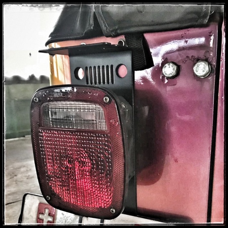 Porta targa quadrata laterale per Jeep CJ e Wrangler YJ