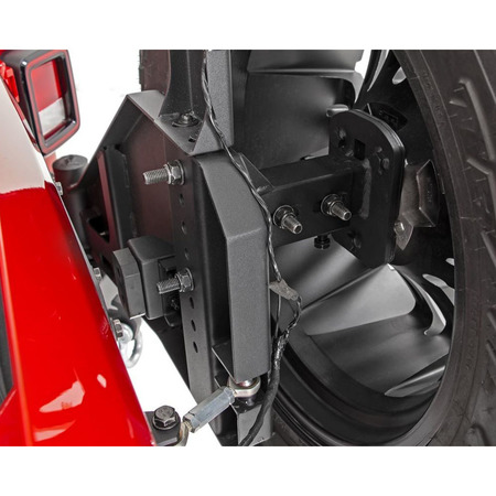 Paraurti posteriore Rough Country con porta ruota per Jeep Wrangler JL e JLU dal 2019 in poi