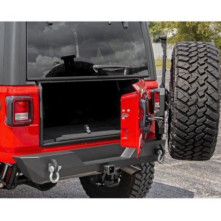 Paraurti posteriore Rough Country con porta ruota per Jeep Wrangler JL e JLU dal 2019 in poi