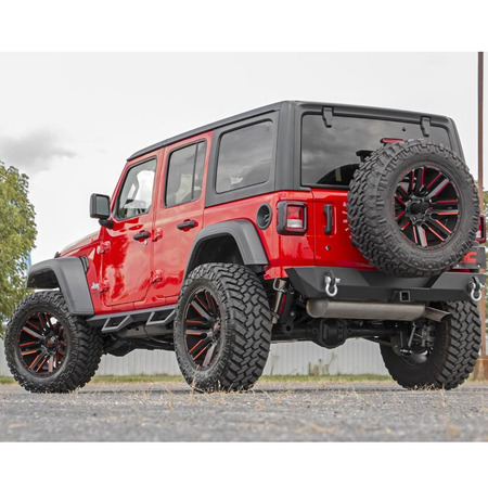 Paraurti posteriore Rough Country con porta ruota per Jeep Wrangler JL e JLU dal 2019 in poi
